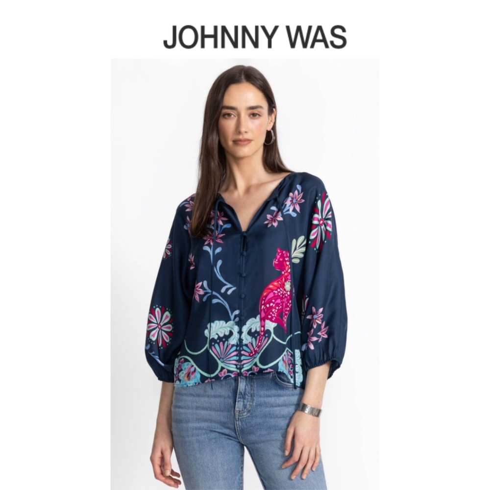 Johnny Was Harlyn Button Front Blouse
